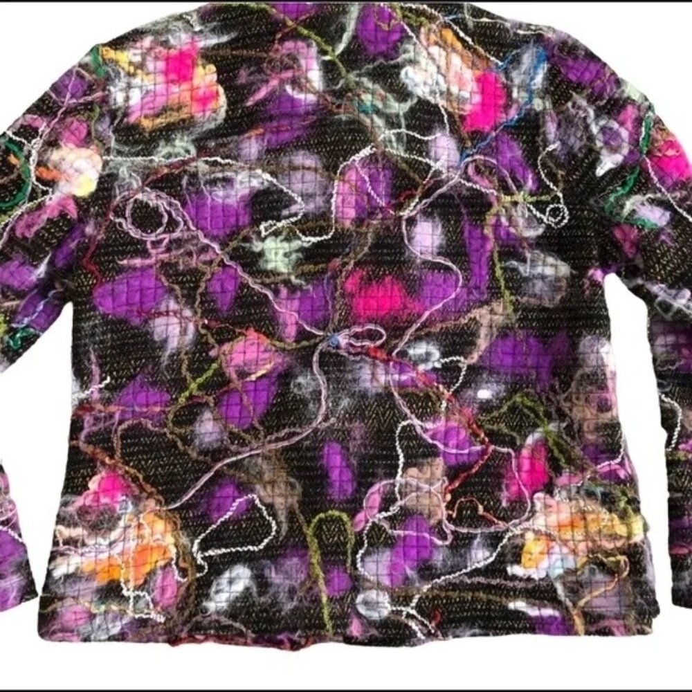 Chico’s Wool Blend Multicolor Button Front Jacket… - image 5